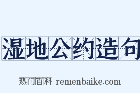 湿地公约造句是什么意思的图片